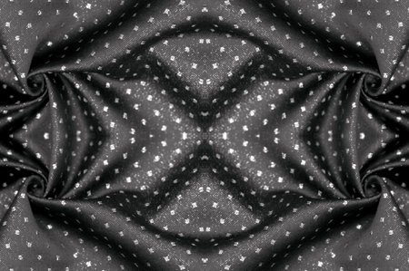 seamless. Fabric with a metallic sheen in small polka dots. black. Add a somber seriousness to your...