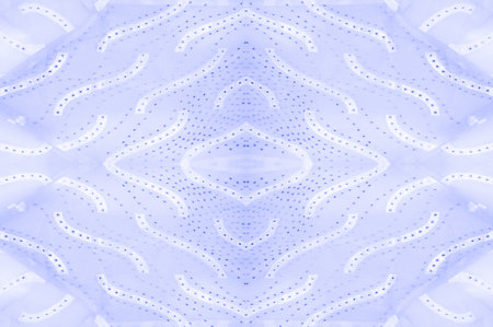 seamless kaleidoscope, blue silk. Rest - at any time of the day! - Lining your projects with our lush, soothing jacquard lining in navy blue and royal skies!の写真素材