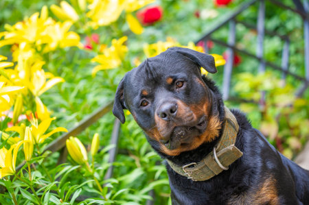 Loyal and reliable companion Symbol of canine friendship Known for their loyalty and devotion to their owners. A strong and protective breed. Ideal family petの写真素材