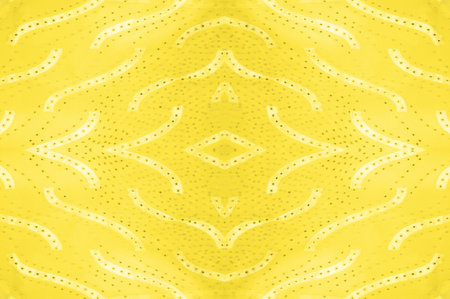 seamless kaleidoscope, yellow silk. A sunny golden yellow silk faucet is all you need for a stylish presentation.の写真素材