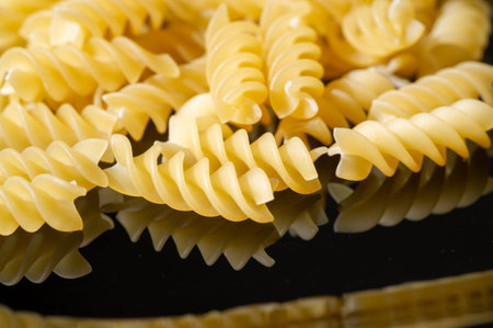 Delicious Italian fusilli pasta made from high quality wheat. Fusilli Sorrento is a popular lunch option for those who love authentic Italian cuisine.の写真素材