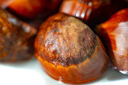 Experience the beauty and wonder of nature with Chestnut Craft Celebrate the gifts of the season with intricately arranged chestnuts. Embark on a journey of love and appreciation for the natural worldの写真素材