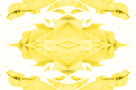 seamless kaleidoscope, yellow silk. A sunny golden yellow silk faucet is all you need for a stylish presentation.の写真素材