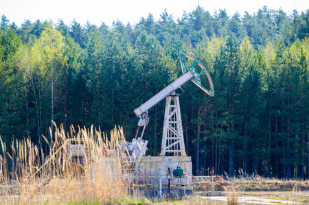 Remotely control the operation of pumping machines. Monitor the condition of the forest in early spring. Increase efficiency and productivity in oil fields and forestry.の写真素材