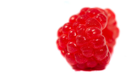Raspberries are an excellent source of vitamin C, manganese and dietary fiber. They are also a very good source of copper and vitamin K, pantothenic acid, biotin, magnesium, folic acid.の写真素材