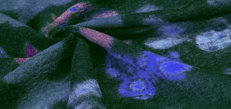 Texture, background, pattern, decor, modern, textile, art, design, black woolen fabric with colorful...