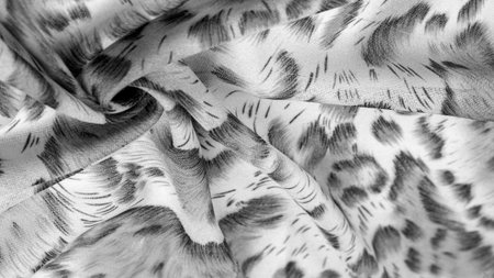 silk fabric in African style black and white. For designer, texture pattern, background collection.