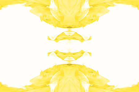 seamless kaleidoscope, yellow silk. A sunny golden yellow silk faucet is all you need for a stylish presentation.の写真素材