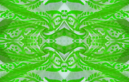 Silk cloth, green cloth. Shades of delicate exquisite flowers on a white background, photo of...