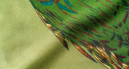 A vibrant depiction of a pheasant in flight, with detailed feathers in shades of green, red, and...