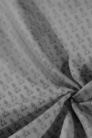 This grayscale textile with a subtle stirrup pattern is perfect for contemporary designs. The soft...