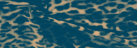 Blur reveals the movement of draped fabric, adorned with a bold animal-print pattern. The dynamic design adds a sense of motion, texture, and abstract appeal.の写真素材