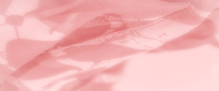 Blurred: Gentle pink tones dominate this fabric, with soft folds and a pattern illuminated by natural light. The intricate detailing provides depth and motion perfect for subtle or elegant project useの写真素材