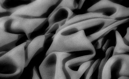 black, Blur The soft folds of gray fabric create a textured and elegant pattern, with smooth shadows...