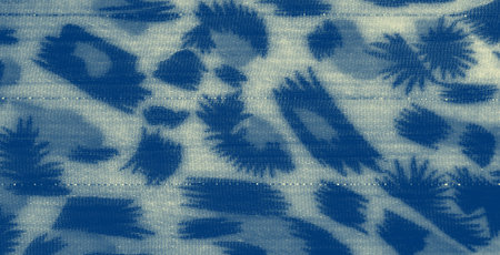 Blur - Delicate blue fabric with organic, abstract prints and intricate folds. Its fluid pattern and gentle tones make it an ideal choice for creative backgrounds and textile designsの写真素材