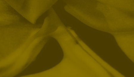 Blur of a gentle, folded mustard yellow fabric. The soft drapes and organic textures create a luxurious and stylish look, perfect for backgrounds in modern designsの写真素材