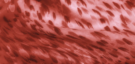 Blur, red fabric with a unique abstract design and soft, flowing texture, creating an eye-catching...