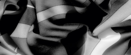 Blur. Minimalistic fabric in grayscale with layered folds and light-to-dark gradients, displaying a...