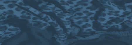 Blurred intricate leopard print textile with layered braids and tassels, showing a striking...