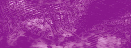 Blur of detailed purple lace with intricate patterns and soft textures, evoking luxury and...