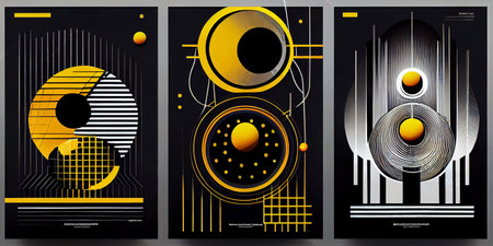 A unique and attractive design that combines modern and retro elements. Ideal for minimalist home decor or office spaces. Created with whimsical graphics for a crisp and clean look.の素材