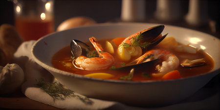 Bouillabaisse is a classic classic fish soup with seafood. Uses the freshest seafood for this recipe and serves with a delicious rouille sauce for a delicious lunch.の素材