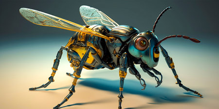 Innovative robot inspired by insects. Designed to mimic the movements and behavior of real insects. Possible applications include search and rescue, agriculture and surveillance.の素材