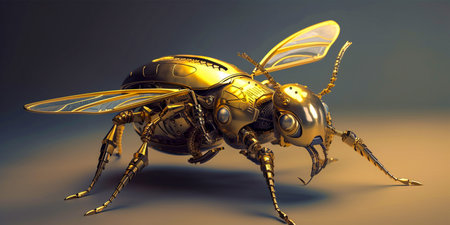 Innovative robot inspired by insects. Designed to mimic the movements and behavior of real insects. Possible applications include search and rescue, agriculture and surveillance.の素材