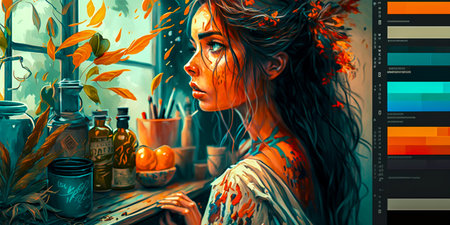 Discover a wide range of stunning paint colors Create beautiful and harmonious color schemes for your face Transform your space with vibrant and captivating huesの素材