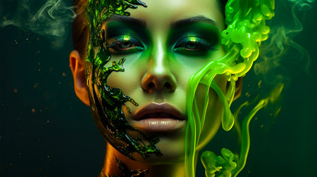 Mysterious and mesmerizing beauty A symbol of power and rebellion A bewitching mixture of charm and darkness Goes beyond the traditional notions of good and evilの素材