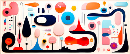 Unique and attractive design for framing. Vibrant colors that will brighten up any space. Add a modern touch to your home or office interior.の素材