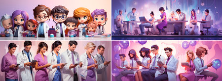 Create your own unique doctor avatar using your mobile phone. Choose from a variety of colorful and bold designs. Add a little fun to your professional profile photo.の素材