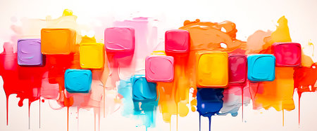 Unique and vibrant designs with vibrant colors. Creative and eye-catching design style. Perfect for adding a splash of color to any project or presentation.の素材