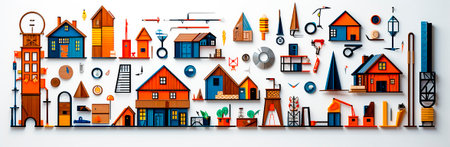 Access a wide range of construction icons for your projects. Easily include these icons in your projects. Ideal for architects, designers, and contractors working on construction projects.の素材