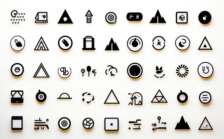 Social media contact line icon collection. Icons include popular social media logos, Great for website design, business cards and promotional materials.の素材