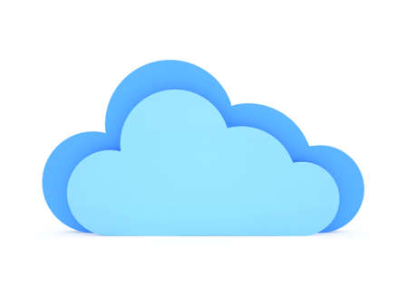 Blue clouds, isolated on white background.の写真素材