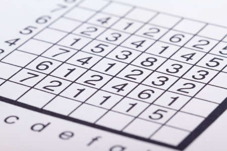 Close up of numbers crossword puzzle.の写真素材