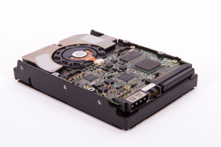 Hard disk drive, hdd, isolated on white background.