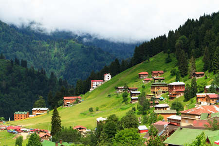 Mountain houses in Ayder Plateau, Rize, Turkey. Mountain houses in Ayder Plateau, Rize, Turkey.