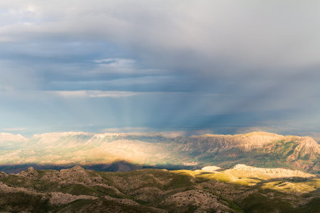 Landscape from Nemrut Mountain, Turkey.の写真素材