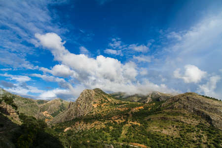 Mountain landscape on blue sky.の写真素材