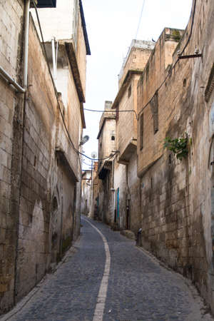 Narrow street in Mardin, Turkey.の写真素材