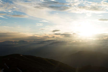 Sunset view from the mountain.の写真素材