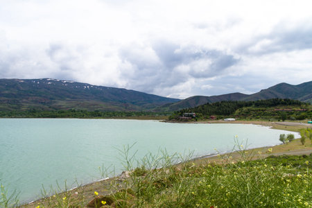 Lake Hazar, cloudy weather.