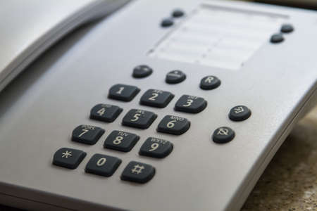 Telephone for service in hotel room.の写真素材