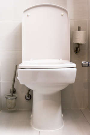 Toilet in bathroom.の写真素材