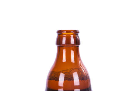 Bottle of beer, isolated on white background.の写真素材