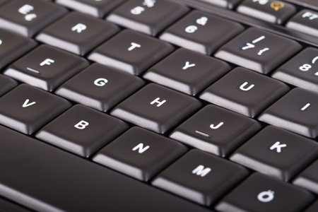 Black computer keyboard buttons.