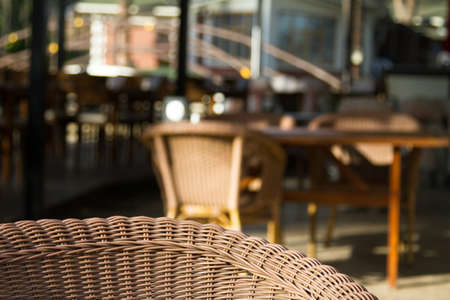 Cafe background with depth of field.の写真素材