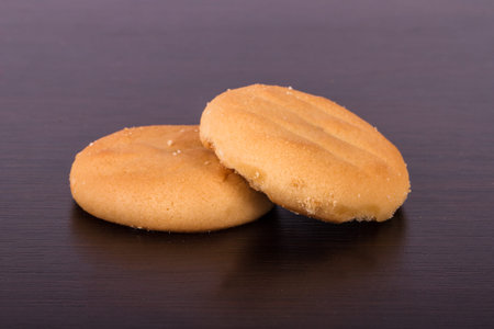 Close up view of biscuit cookies.の写真素材